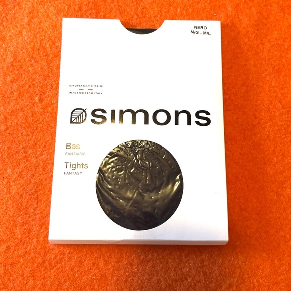 Love & diamonds black sheer pantyhose fantasy tights made in Italy NWT - Picture 3 of 7